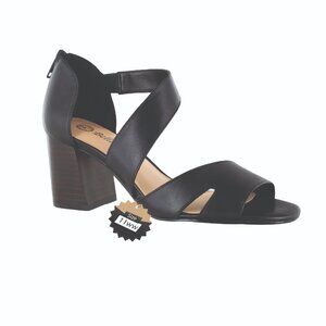 Korrine Sandal in Black Leather By Bella Vista